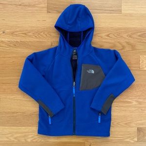 The North Face Blue Sherpa Lined Hoodie Jacket Size Small (7/8)